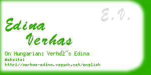 edina verhas business card